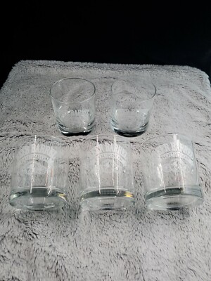 Beer Barrel Bourbon Glasses Lot Of 5