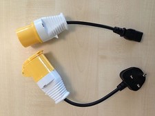 PAT Test Adaptor Set - 110v 16amp Plug and Socket Adaptor Set