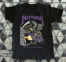 METALLICA American Band Thrash Metal Music Black T-shirt Size S-5XL