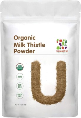 UNLEASH'D ORGANIC Milk Thistle Powder 1 Pound