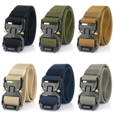 2021 Men' Tactical Belt Hard Alloy Quickly Unlock Pluggable Buckle 1200D Nylon M