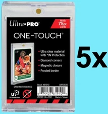 5 Ultra Pro 75pt ONE TOUCH MAGNETIC Card Holder Display Case Sports Trading UV