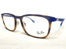 NEW Ray Ban RB7163 5678 Mens Blue & Tortoise Modern Eyeglasses Frames 53/19~145