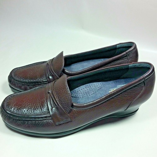 Scarpe mocassini slip-on BELLE SAS donna tri-pad comode con zeppa bassa marrone - taglia 8 N - Foto 1 di 6