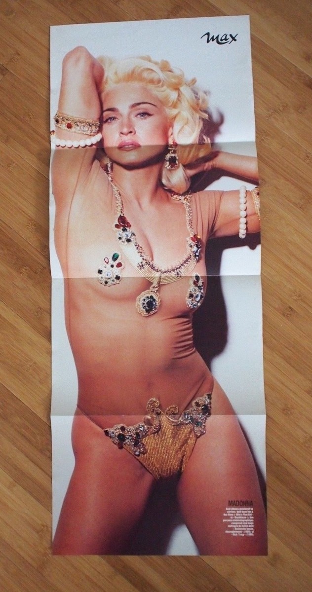 MADONNA　表紙特集雑誌　Max!　 (1991年 )　フランス雑誌 MADONNA Poster 1991 MAX Magazine foldout Scarce Vintage 33.5