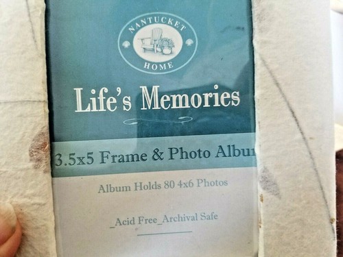 Nantucket Home Set;LIFE'S MEMORIES 3.5" by 5" Botanical Photo Frame & Album;NIB - Picture 8 of 12