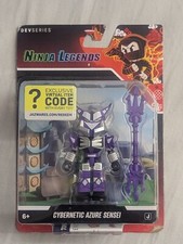 Roblox Ninja Legends Cybernetic Azure Sensei 3in Figure w/ Virtual Item Code NIP