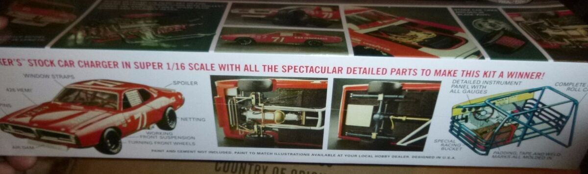MPC 811 BUDDY BAKER K&K DODGE CHARGER NASCAR #71 1/16 Model MPC 811 BUDDY BAKER K&K DODGE CHARGER NASCAR #71 1/16 Model