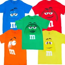Adult Unisex M&M's Face Chocolate Halloween Cosplay Costume T-Shirt