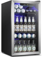 3.2 Cu.ft Beverage Refrigerator and Cooler,Digital Temperature Display for Soda