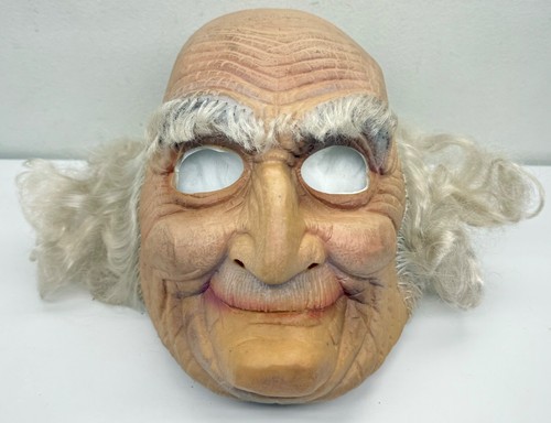 Vintage 70’s “Old Man” Halloween Mask Rubber Face Stitched Hair Cesar RARE READ - Picture 2 of 18