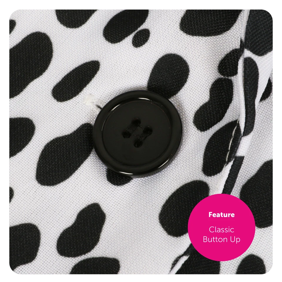 MENS DALMATIAN SUIT COSTUME DOG DALMATIAN FILM BOOK DAY PRINT TUXEDO FANCY DRESS - Image 4 of 4