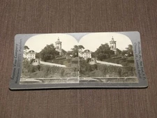 VINTAGE STEREOVIEW STEREOSCOPES CARD MONUMENT TO BURNS DUMFRIES SCOTLAND 