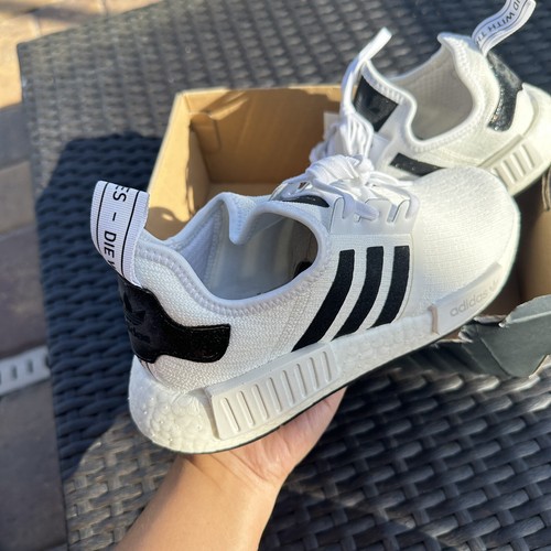 Adidas NMD_R1 J Kid's Athletic Shoes White Black FZ0261 Size 3.5 - Picture 7 of 16