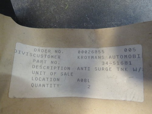 Serbatoio Aston Martin Virage V8 classic anti sovratensione 34-51681 nuovo - Foto 3 di 3