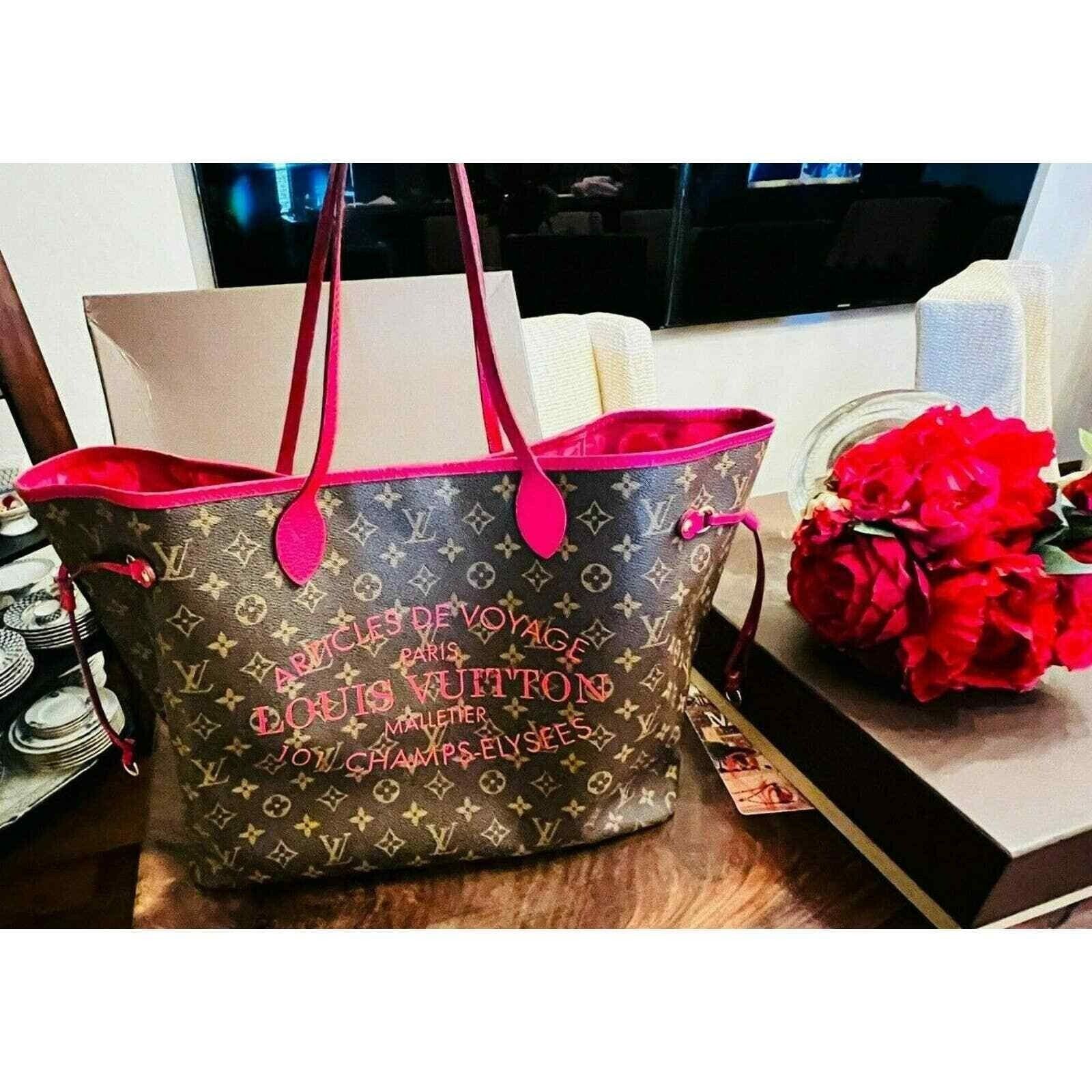 Louis Vuitton Pink Monogram Canvas Ikat Flower Neverfull GM QJB0BJJRP3005