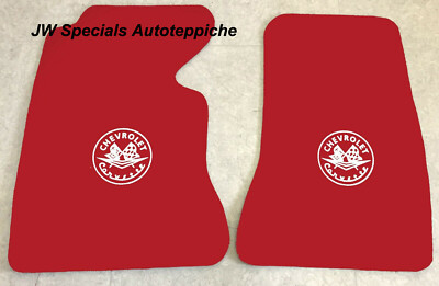 Autoteppich Fußmatten Carpet für Corvette C1 1961-62 rot weiss Kunstleder Vel. 