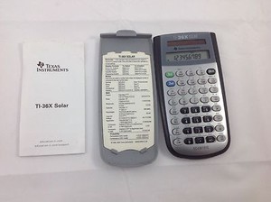 Texas Instruments TI-36X Solar Calculator Scientific Case Instructions