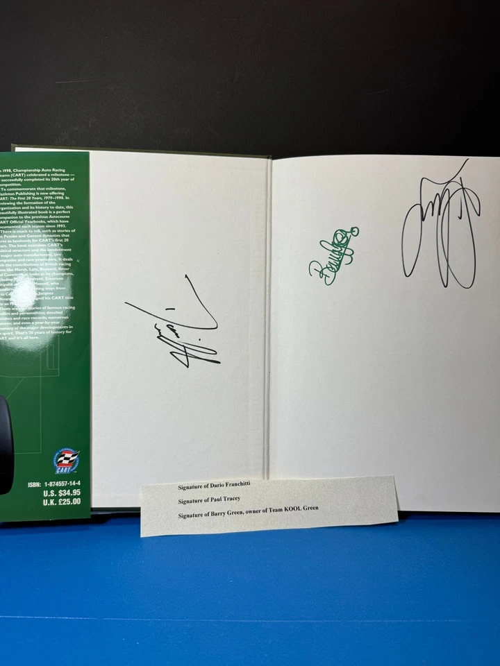 Libro Autocourse 1999 3 - Auto's Paul Tracy Dario Franchitti Barry Green firmado Foto 2 de 4