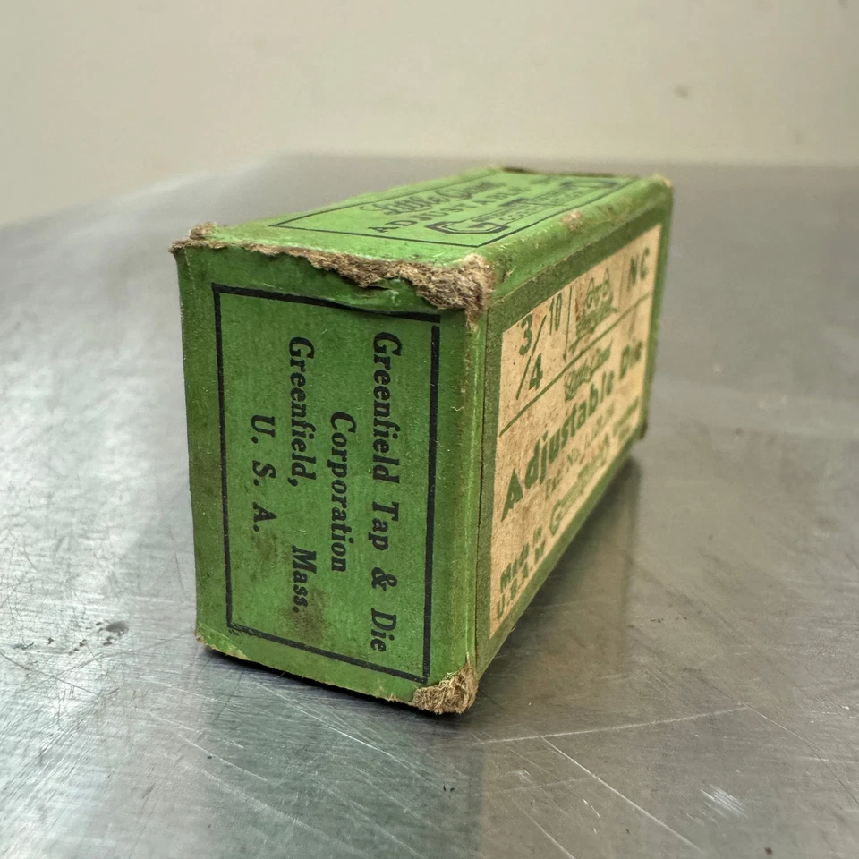 GTD Greenfield Tap and Die Little Giant 3/4" 10 NC Adjustable Pipe Dies w/ Box - Image 4 of 4