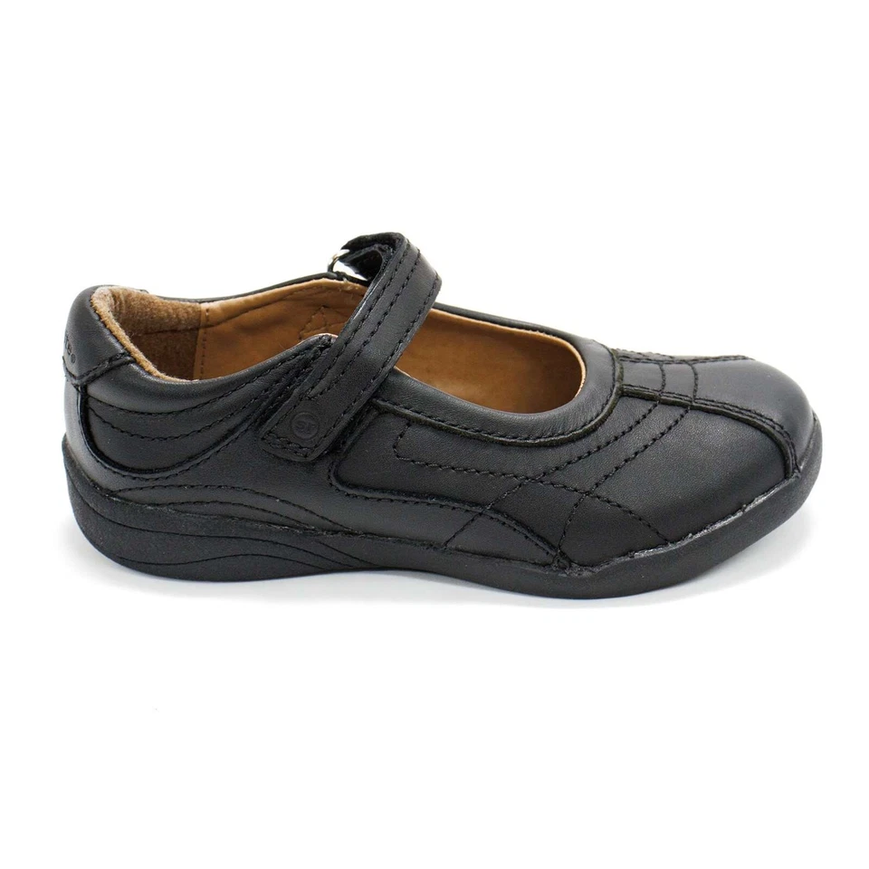 Zapato plano Stride Rite Claire Mary Jane para niñas cierre ajustable ancho ancho ancho en X Foto 3 de 4