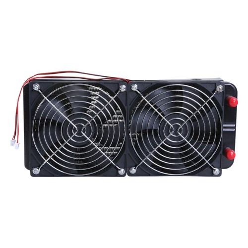 Aluminum Computer Radiator Water Cooling Cooler 2 Fans 240mm For CPU Heatsink - Afbeelding 1 van 8