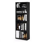 71-in Tall Bookcase Dvd Cd Storage Media Tower Video Rack Unit Movie Cabinet