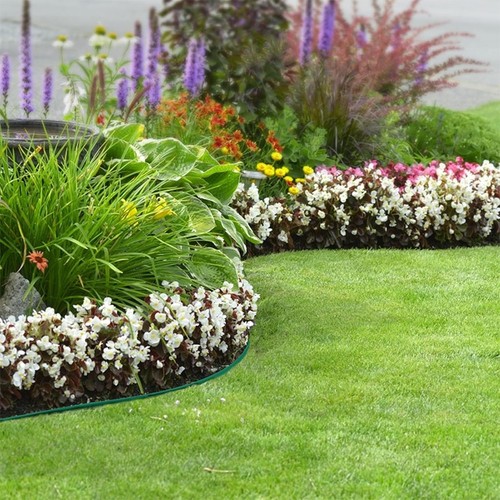 4" High Garden Edging with 32.81/65.62/98.43 Feet, 30/60/90 Nails - Green - Picture 6 of 9