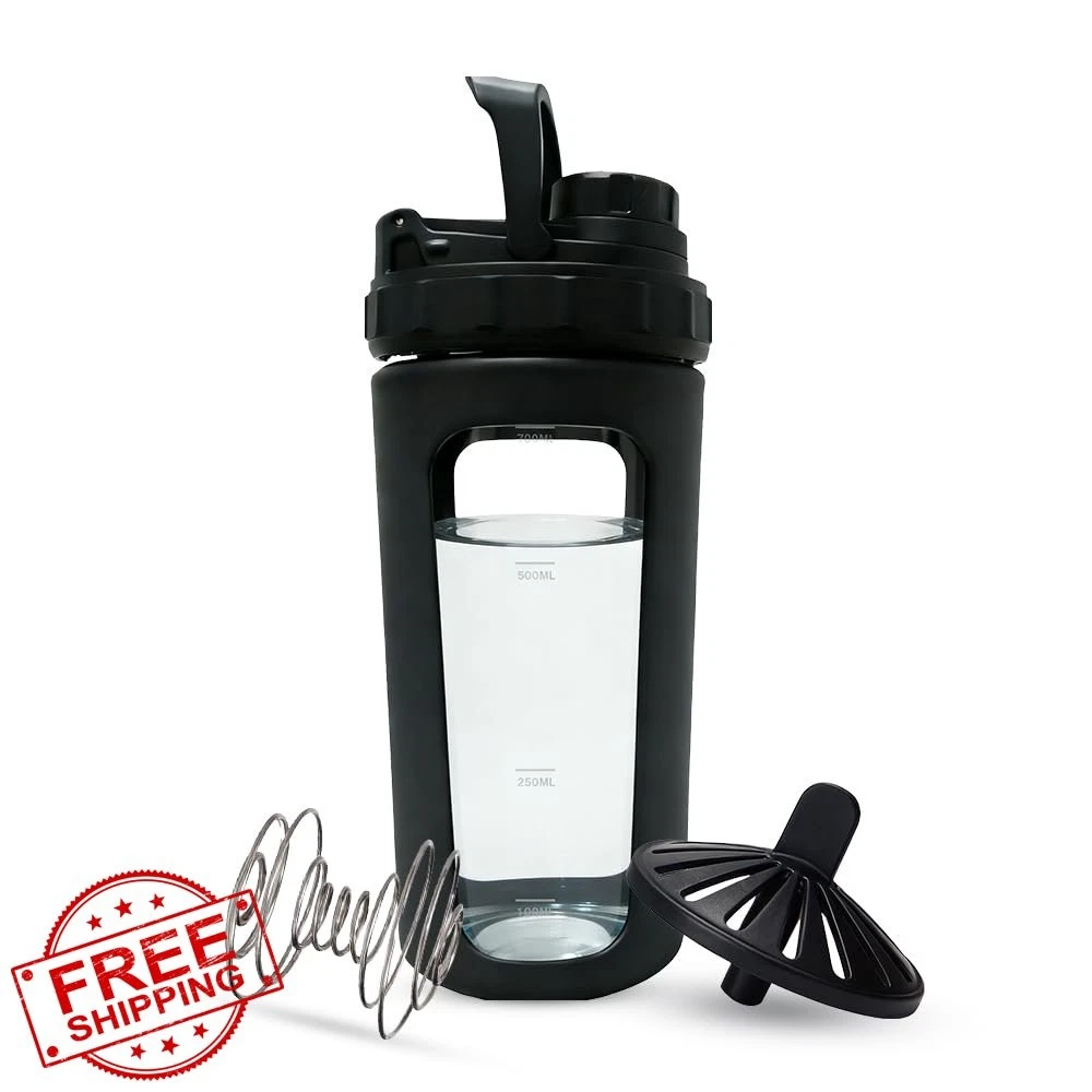 26oz Graphite Black Protein Shaker Bottle Stainless Steel Ball
Opens in a new window or tab