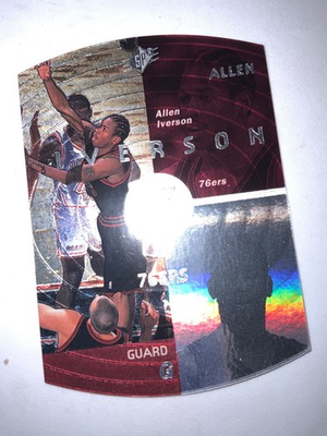 #ad #ad ALLEN IVERSON 1998 Upper Deck SPX DIE CUT HOLO #3 CLEAN 76ers $14.97