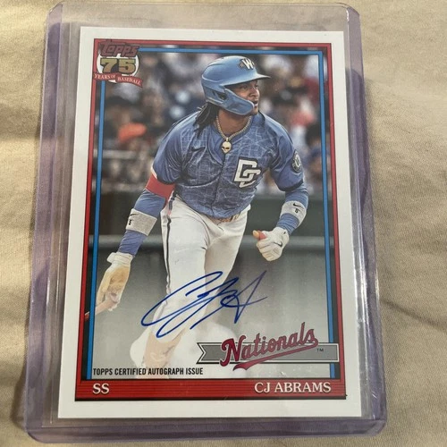 2026 Topps Series 1 CJ Abrams 1991 Topps Baseball Autographs (RAW)