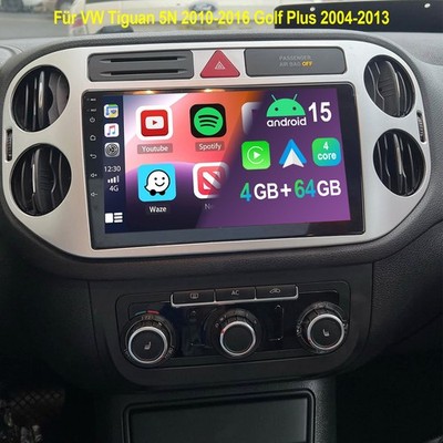 4+64G Android 15 Für VW Tiguan 5N 2007-2016 Golf Plus GPS Navi Carplay Autoradio
