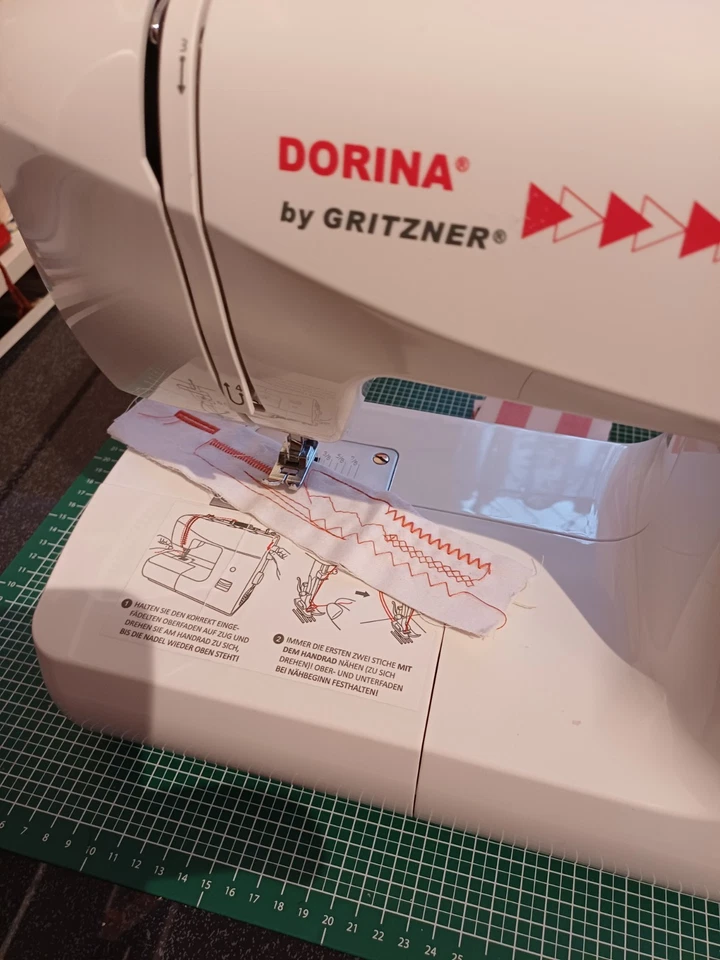 Freiarmnähmaschine Dorina 333 Gritzner Freiarm-33Nutz-Zierstiche-Einfädelhilfe - Bild 2 von 4