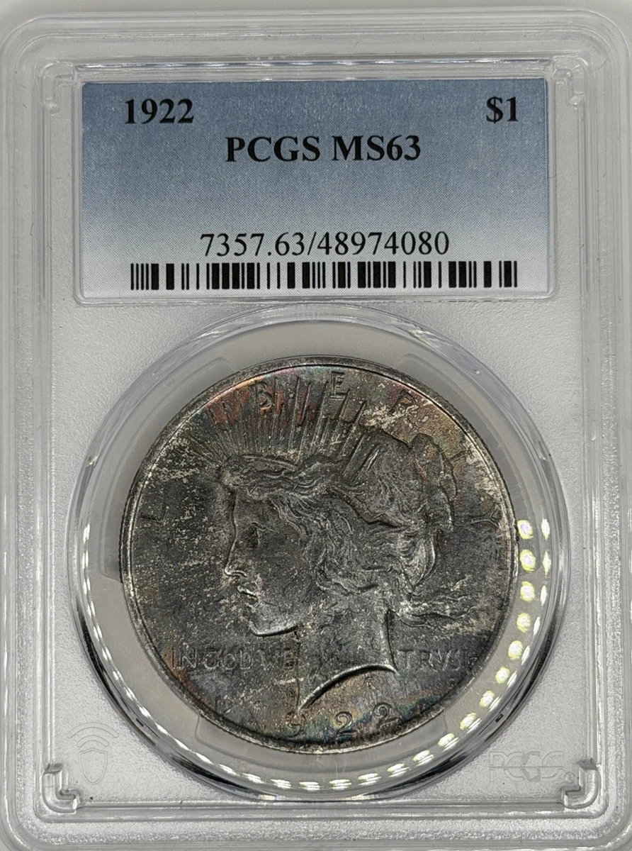 MS 63 Graded 1922 Year Peace Dollars (1921-1935) for sale | eBay