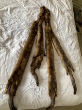 VINTAGE 1940's GENUINE MINK PELT STOLES SCARF WRAPS, Mink Stole Scarfs