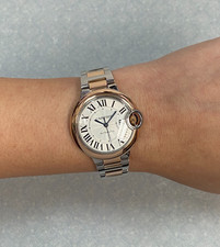 Cartier Ballon Bleu 33mm Rose Gold/Steel Automatic Watch B/P '18 W2BB0023 3753 4