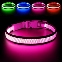 LED Leuchthalsband Hund USB Aufladbar Mit 3 Lichtmodi FüR GroßE Hunde