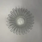 Vintage BLENKO Art Glass DAISY Sunflower Petal Clear Textured 7" Bowl 847S