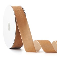 Velvet Ribbon Khaki 1-1/2 Inch x 20Yd Christmas Gift Wrapping Home Decor
