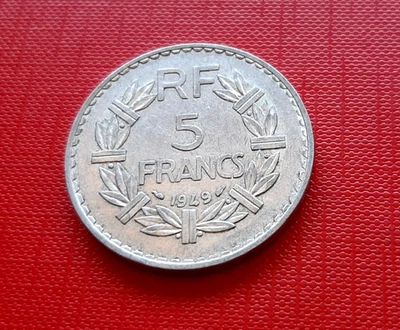 Pièce , France , 5 Francs , 1949 , Lavrillier , 9 fermé , KM#888B.1 ,   [7207] - Photo 1/3