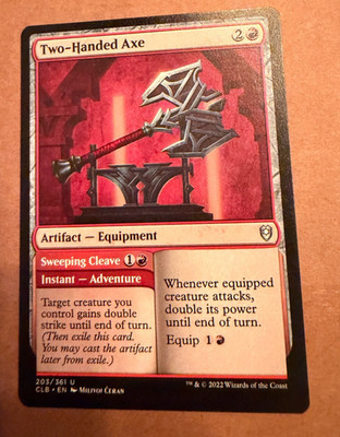 Two-Handed Axe 203 UC Commander Legends: Battle for Baldur's Gate NM Unplayed