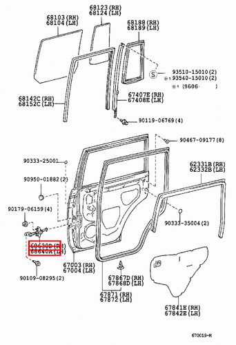 Genuine Toyota Prado VZJ95 RZJ95 Rear RH & LH Door Check Arm Stop Strap - Picture 9 of 9