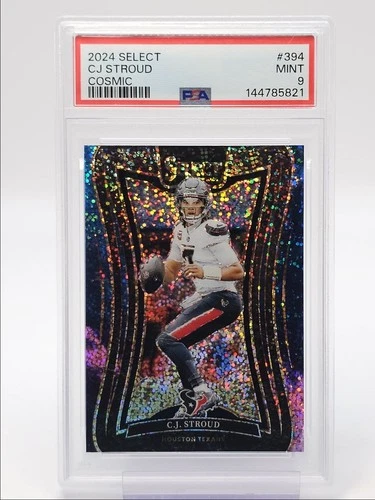 C.J. STROUD 2024 SELECT SUITE LEVEL FOOTBALL COSMIC TEXANS PSA 9 Q5384