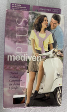MEDIVEN PLUS COMPRESSION STOCKING 30-40mmHg Open Toe Calf High Beige Sz 7