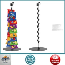 Chip Stand Display Rack 2-Row 16 Clips Snack Holder Party Retail Organizer
