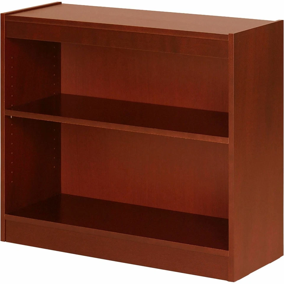 Librería Lorell con dos estantes con panel - 36" de ancho X 12" de profundidad X 30" de altura - Chapa, Foto 2 de 4