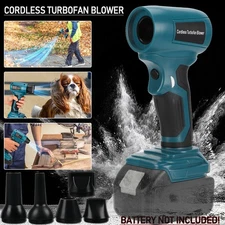 Cordless Leaf Blower Electric Jobsite Air Blower for Makita 18v Battery 5-nozzle