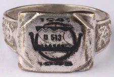 U513 Viking ship 1941-43 WWII German submarine 1943 Ring navy war period WW2