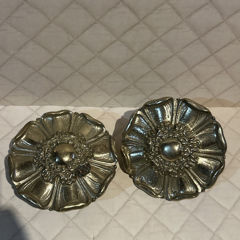 Vintage Brass Heavy Metal Curtain tie backs