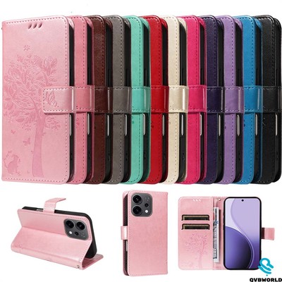 Für Oppo A60 A3 A5 A79 Find X8 Reno 13 12 11 13F geprägte Wallet Case Handyhülle